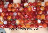 CAA5207 15.5 inches 8mm faceted round banded agate beads