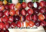 CAA5211 15.5 inches 16mm faceted round banded agate beads