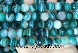 CAA5244 15.5 inches 12mm faceted round banded agate beads