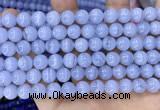 CAA5278 15.5 inches 10mm round natural blue lace agate beads