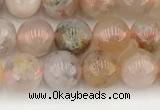 CAA5280 15.5 inches 6mm round sakura agate gemstone beads