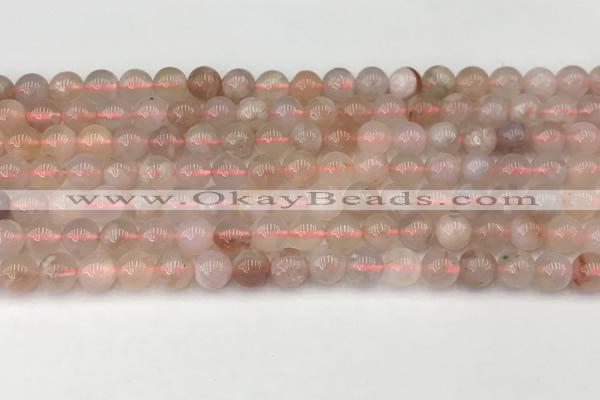 CAA5285 15.5 inches 6mm round natural sakura agate beads