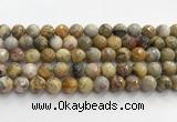 CAA5292 15.5 inches 8mm faceted round crazy lace agate beads wholesale