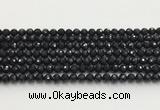 CAA5337 15.5 inches 6mm faceted round black onyx beads wholesale