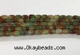 CAA5353 15.5 inches 10*14mm drum agate gemstone beads