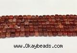 CAA5389 15.5 inches 6*7mm - 8*8mm nuggets agate gemstone beads