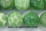 CAA5407 15.5 inches 10mm round peacock serpntine gemstone beads