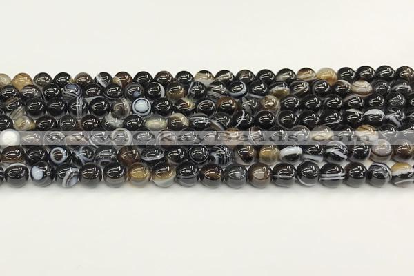 CAA5423 15.5 inches 6mm round agate gemstone beads