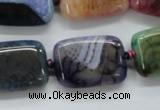 CAA545 15.5 inches 18*25mm rectangle dyed madagascar agate beads