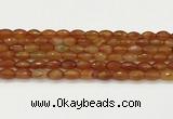 CAA5457 15.5 inches 8*12mm faceted rice agate beads