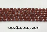 CAA5460 15.5 inches 8*12mm faceted rice agate beads