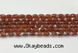 CAA5461 15.5 inches 8*12mm faceted rice agate beads