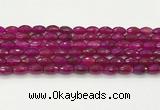 CAA5463 15.5 inches 8*12mm faceted rice agate beads