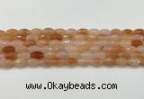 CAA5464 15.5 inches 8*12mm faceted rice agate beads