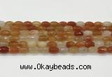 CAA5465 15.5 inches 8*12mm faceted rice agate beads