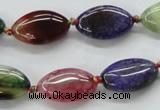 CAA547 15.5 inches 12*20mm marquise dyed madagascar agate beads