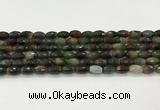 CAA5473 15.5 inches 8*12mm faceted rice agate beads