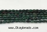 CAA5475 15.5 inches 8*12mm faceted rice agate beads