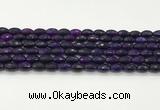 CAA5477 15.5 inches 8*12mm faceted rice agate beads