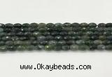 CAA5479 15.5 inches 8*12mm faceted rice agate beads