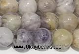 CAA5486 15 inches 6mm round purple flower stone beads