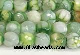 CAA5504 15 inches 6mm faceted round fire crackle agate beads