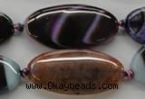 CAA553 15.5 inches 20*40mm oval dyed madagascar agate beads