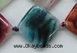 CAA556 15.5 inches 25*25mm diamond dyed madagascar agate beads