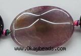 CAA582 15.5 inches 30*40mm faceted oval dragon veins agate beads