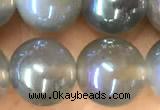 CAA5828 15 inches 10mm round AB-color agate beads