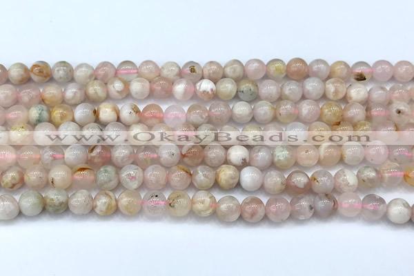 CAA5900 15 inches 6mm round sakura agate gemstone beads