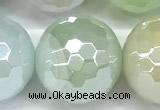 CAA6004 15 inches 14mm faceted round AB-color line agate beads