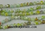 CAA707 15.5 inches 4mm faceted round fire crackle agate beads