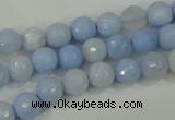 CAA736 15.5 inches 8mm faceted round blue lace agate beads wholesale