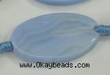 CAA744 15.5 inches 25*40mm oval blue lace agate beads wholesale