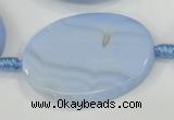 CAA745 15.5 inches 25*40mm oval blue lace agate beads wholesale