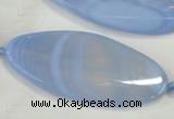 CAA747 15.5 inches 25*55mm twisted oval blue lace agate beads wholesale