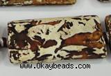 CAA757 15.5 inches 21*41mm rectangle wooden agate beads wholesale