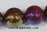 CAA876 15.5 inches 24mm round AB-color red agate beads