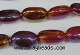 CAA883 15.5 inches 11*17mm oval AB-color red agate beads