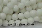 CAA93 15.5 inches 10mm round white agate gemstone beads wholesale