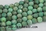 CAB06 15.5 inches 6mm faceted round green grass agate gemstone beads