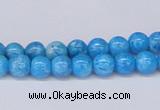 CAB220 15.5 inches 6mm round blue crazy lace agate beads