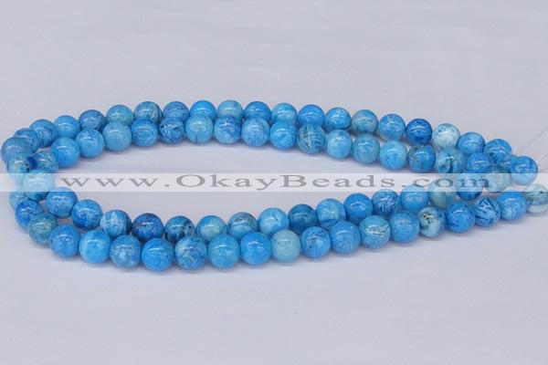 CAB222 15.5 inches 10mm round blue crazy lace agate beads