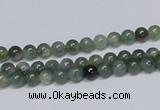 CAB382 15.5 inches 4mm round moss agate gemstone beads wholesale