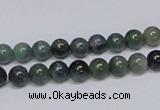 CAB383 15.5 inches 6mm round moss agate gemstone beads wholesale