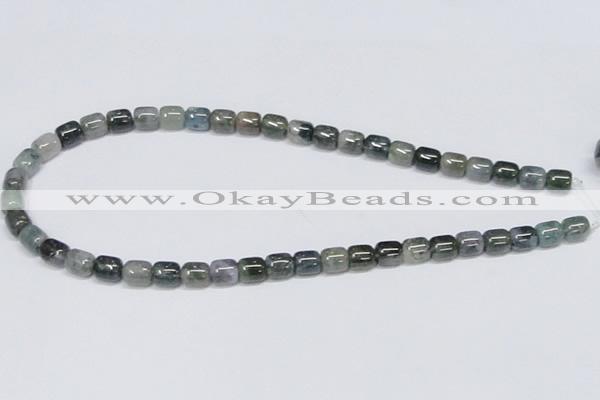 CAB391 15.5 inches 8*8mm column moss agate gemstone beads wholesale