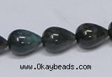 CAB396 15.5 inches 12*16mm teardrop moss agate gemstone beads