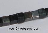 CAB397 15.5 inches 8*8mm cube moss agate gemstone beads wholesale