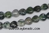 CAB404 15.5 inches 8*8mm heart moss agate gemstone beads wholesale